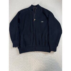 Paul &‎ Shark mens vintage Navy Blue Wool Knitted Zip Sweater Jacket size L